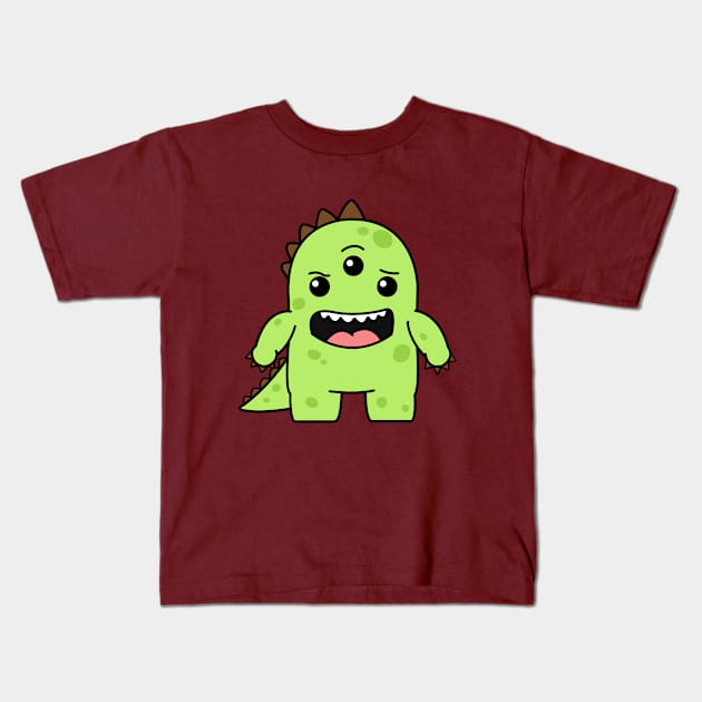 Cute Monster Design Kids T-Shirt by Rjay21